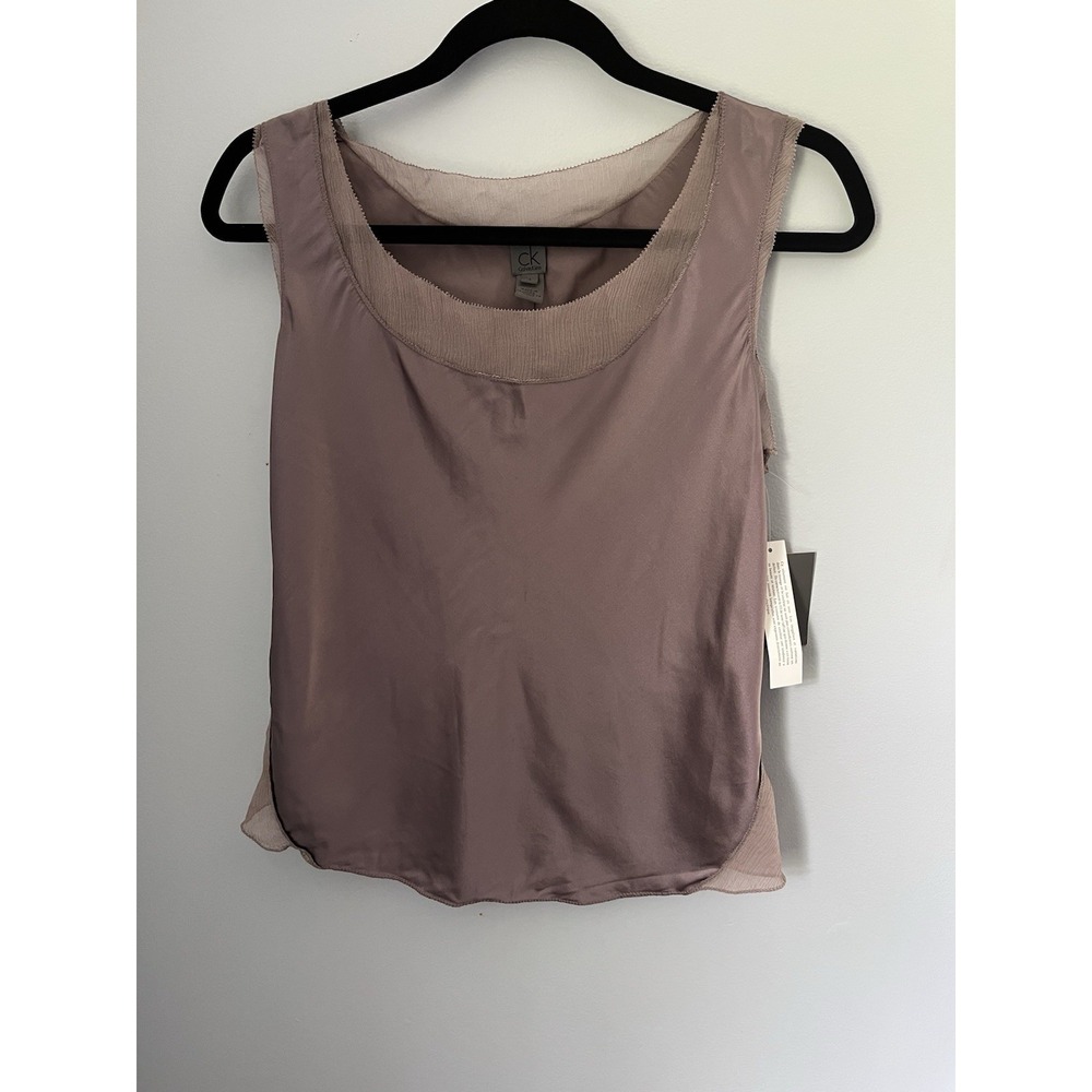 Calvin Klein Women's Vintage Sleeveless Tank Top Size 4 Thistle Purple NWT